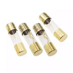 5Pcs 10x38mm Gold Plated Glass AGU Fuse 10A 15A 20A 25A 30A 40A 50A 60A 70A 80A 100A Car Audio Amp Amplifier Car Fuses