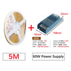 12V 24V COB LED Strip Linear Tape Light Ultra Thin with Power Transformer 2Pin Wire for Home Cabinet Engineering Decor 1 Set