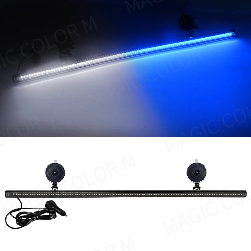 96 LED Strobe Lights For Emergency Flash Warning Lamp Windshield Bar 3030 Beads Red Blue Amber White Green Car Light Assembly