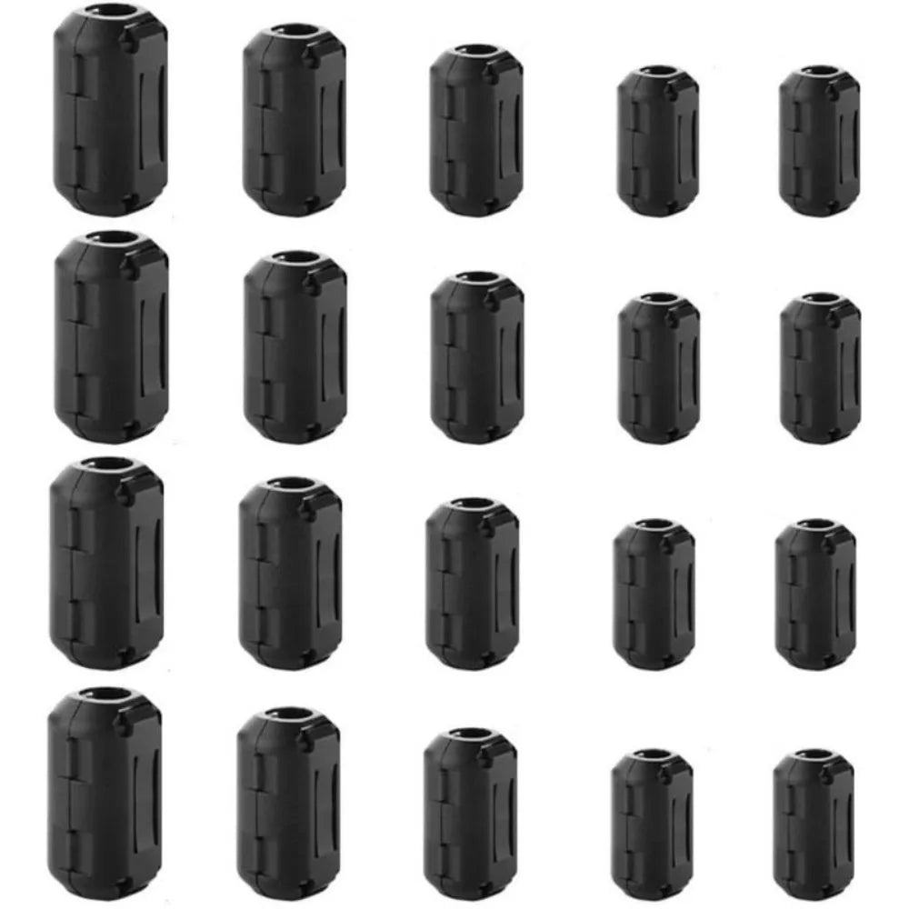 Snap Type Ring Core Ferrite Bead Clamp Black Anti-interference Choke Coil EMI RFI Noise Cable Connector