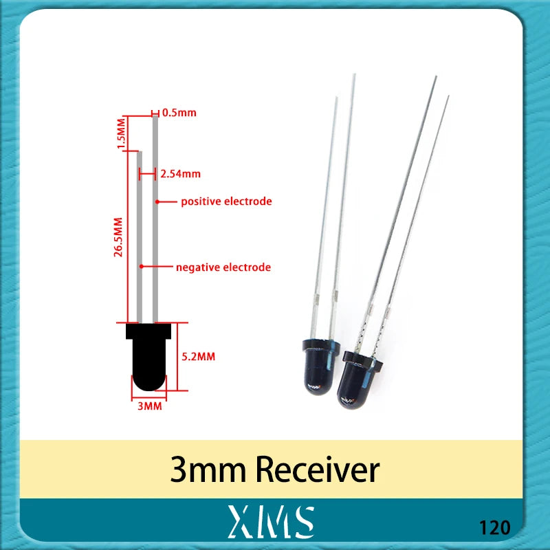 10pairs 3mm 5mm 940nm LEDs Infrared Emitter and IR Receiver Diode Diodes 301A for arduino