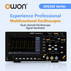 Owon SDS210S 2CH 100-200MHz 1GS/s 14Bit 25MHz FFT Scope Digital Oscilloscope  with Signal Generator Function