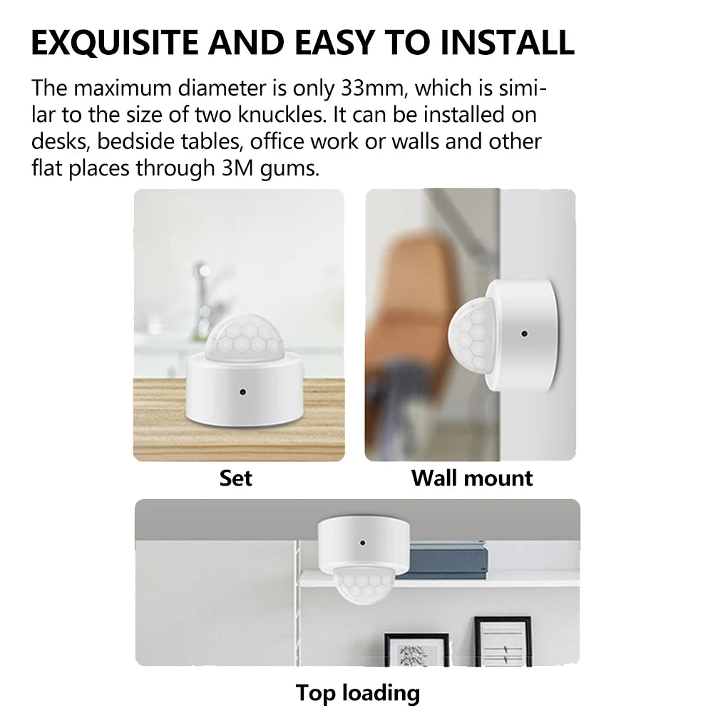 ZG-204ZL Human Motion Sensor Infrared Smart Home PIR Motion Sensor Support Zigbee 3.0 ZG-204Z needs to be used with a gateway