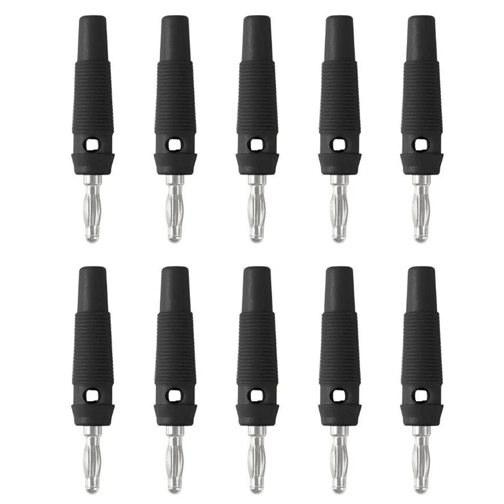 10Pcs 32A High Current Screw Type 4mm Banana Plugs Male Stackable Connector Speaker Cable Adapter 4mm High Current Banana Plugs