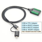 Industrial Grade USB to RS232/485/422/TTL Isolated Converter with FT232RL USB-C to RS232 Serial Cable with FTDI Chip