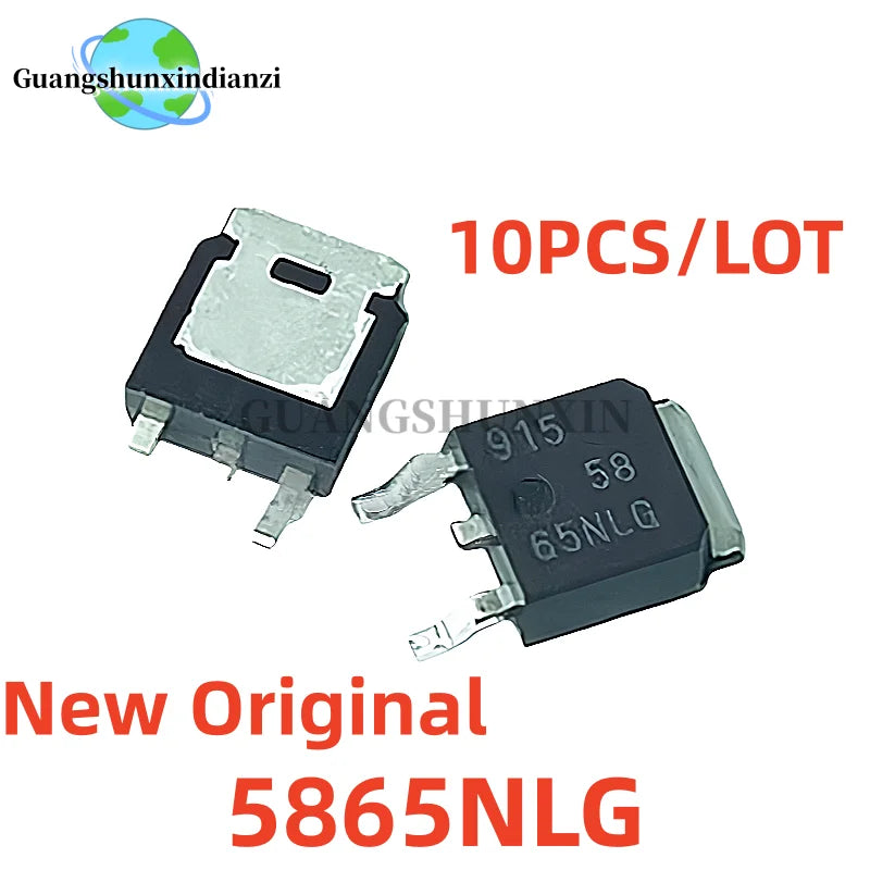 10PCS Original NTD5865NLT4G TO-252 65NLG 5865NLG 60V 46A 71W 16mΩ SMD DPAK N-Channel Power MOSFET Transistors NTD5865NL