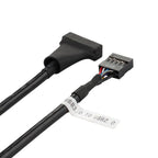 20Pin 19Pin USB 3.0 to 9Pin USB 2.0 Male and Female Motherboard Cable Adapter Cable 480Mbps Data Speed Computer Cable Connector