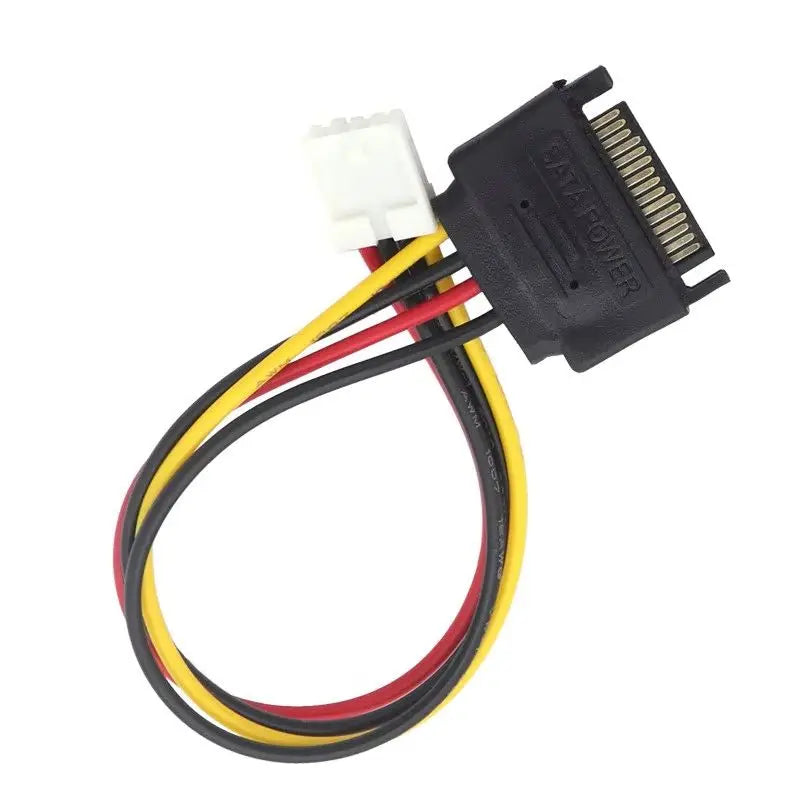 SATA Adapter PC Computer Molex IDE 4 Pin to SATA Male Adapter Power Cable Cord 20cm SATA Cable 15Pin to 4Pin FDD Floppy