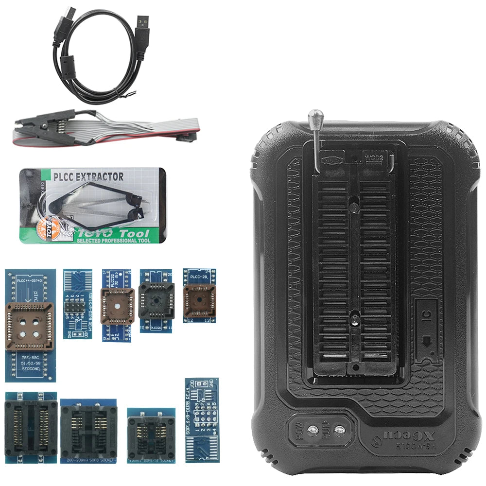 T48 (TL866-3G) Programmer with Adapters Kit Support 31000+ ICs for SPI/Nor/NAND Flash/EMMC BGA/TSOP/SOP/PLCC XGecu