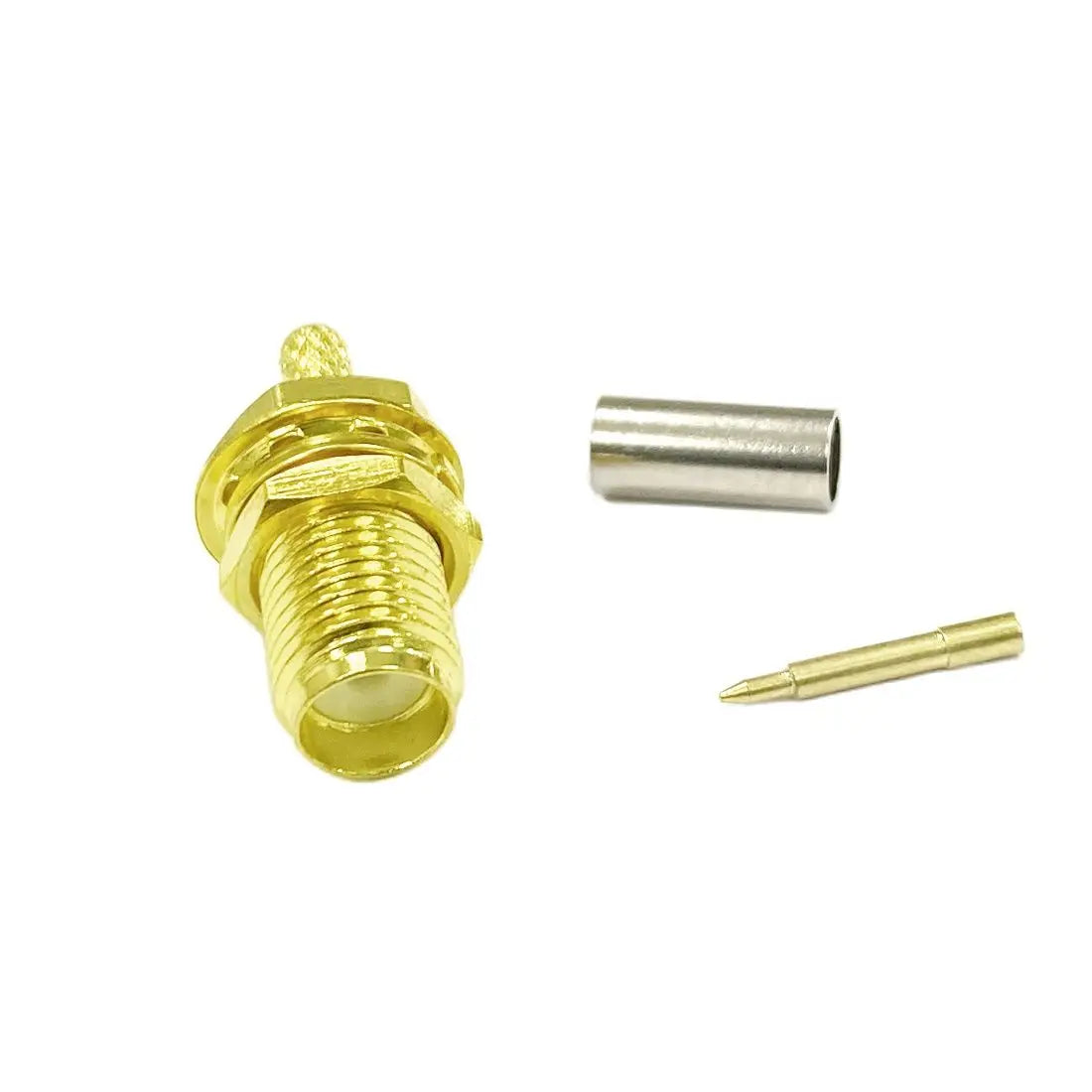 New 1- 10PCS SMA  Male Plug Female Jack /RP RF Coax Connector Crimp For LMR100 RG174 RG316 Cable Straight Goldplated Adapter