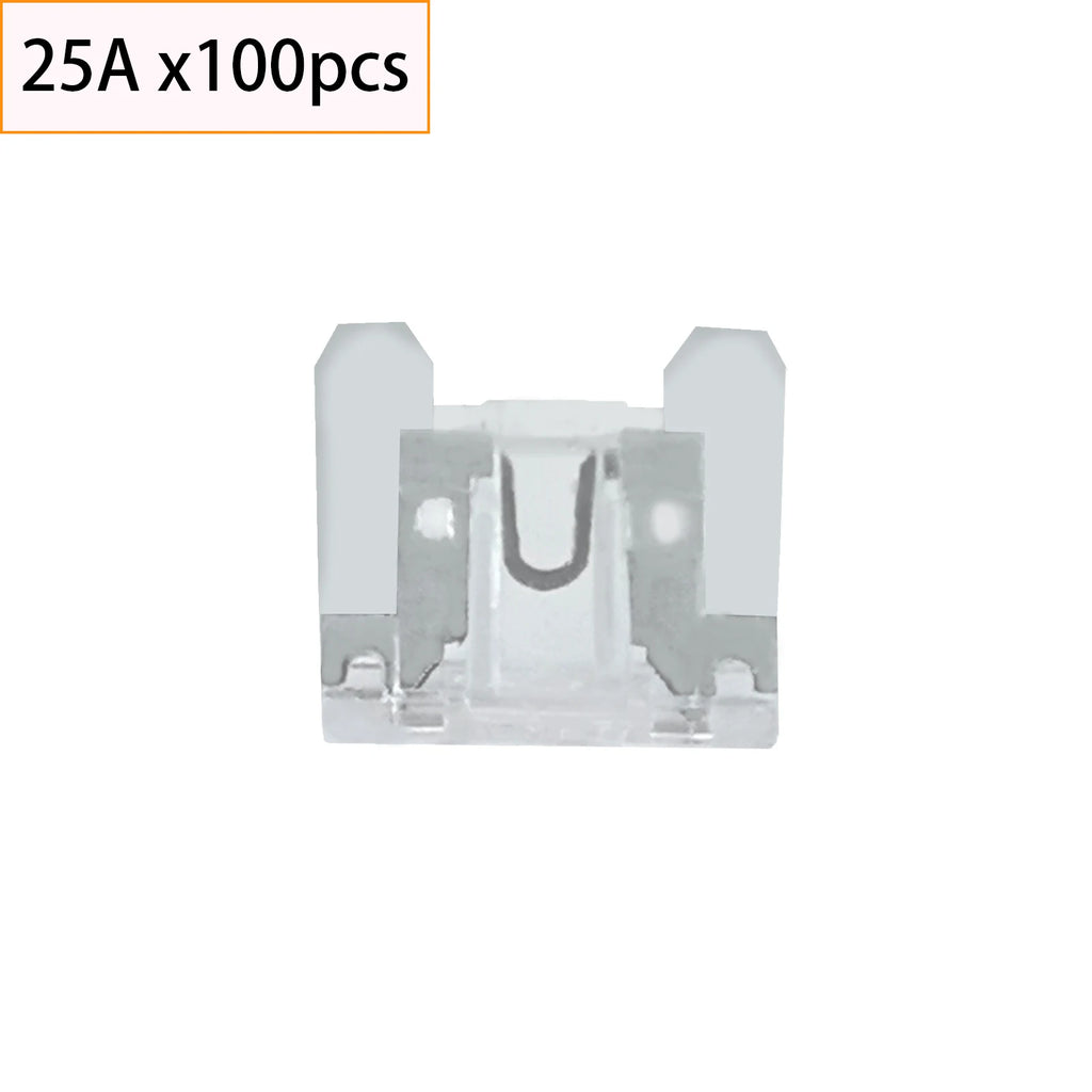 100pcs Auto Car Micro Fuses Blade Type Low Profile Mini Blade Fuse 2A 3A 5A 7.5A 10A 15A 20A 25A 30A 35A 40Amp For Truck Motor