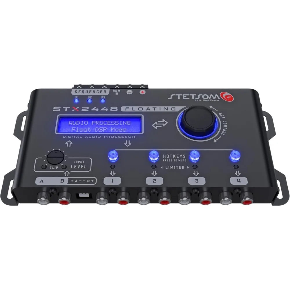 Professional Digital Signal Processor DSP with Crossover Graphic Equalizer 15 Band Remote Sequencer Subharmonic Bass RCA High
