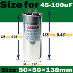CBB65 450V AC Motor Capacitor Air Conditioner Compressor Start Capacitor 5uF 6uF 20uF 25uF 30uF 35uF 40uF 45uF 50uF 60uF 70uF