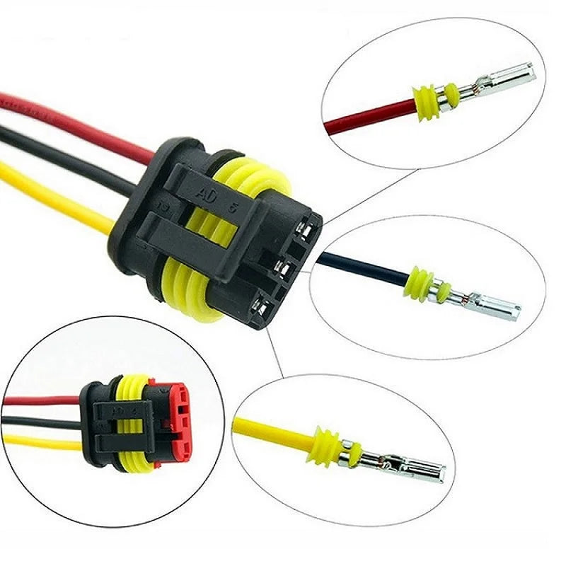 240/352/708/1004pcs boxed car waterproof connector kit male and female pair terminal wire harness plug connector 1-6 holes