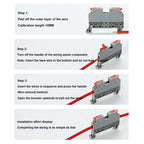 KV2.5 Direct Insertion Quick Terminal Block Rail Type Wire Connector Instead Of UK/ST/PT/SAK Docking For Parallel Connection