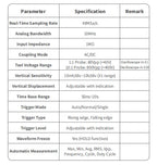 Handheld Oscilloscope Transistor Tester 10MHz 48MSa/s Auto Identification Infrared Decoder DS18B20/DHT11 Zener Diode for Repair