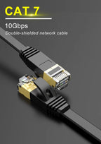 CAT7 Ethernet Cable Flat Lan 0.2m 0.3m RJ45 Network Cable Shield Lan Cable UTP Flat for Patch Panel RJ45 for Modem Router