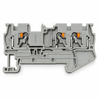 10PCS PT2.5-TW DIN Rail Terminal Block Twin 3-Conductor Feed Through Push In Spring Connector 2.5mm2 NS35 Electrical Wiring
