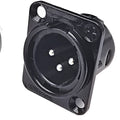 2/5/10pcs XLR Female Male Jack 3 Pin Panel Mount Jacks Connector Copper Contact XLR Metal Socket Audio Microphone Connectors
