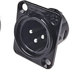 2/5/10pcs XLR Female Male Jack 3 Pin Panel Mount Jacks Connector Copper Contact XLR Metal Socket Audio Microphone Connectors