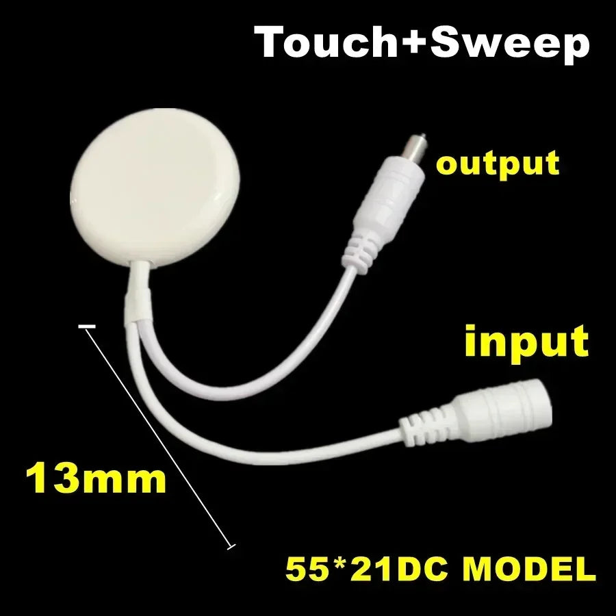 LED Light Switch Control Wireless Touch Sensor Penetrable 25mm Wood Panel 12V 24V 60W Hand Sweep Control Dimmable Touch Dimmer