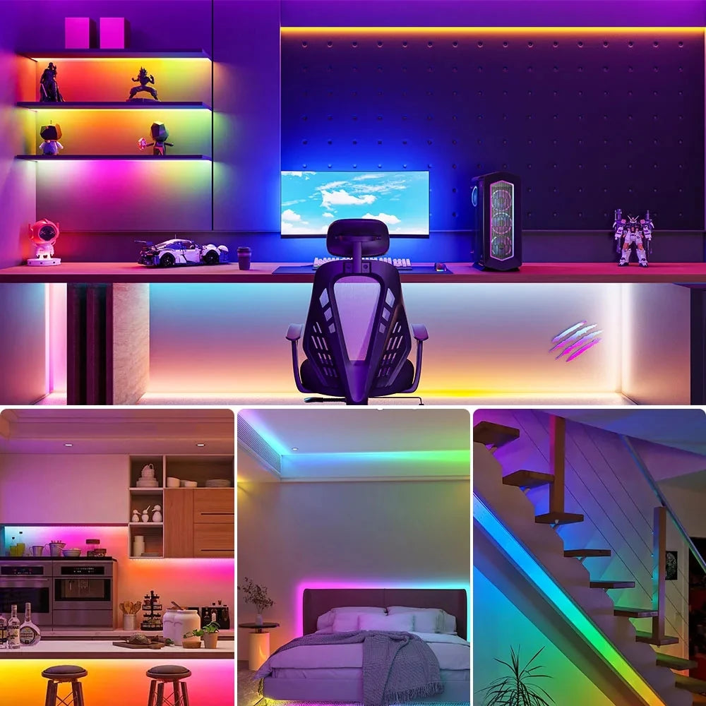 WS2812B DC5V Individually Addressable Led Strip 30/60/74/96/144leds/m WS2812 5050 RGBIC Smart Pixels Led Light IP30/65/67 DC5V