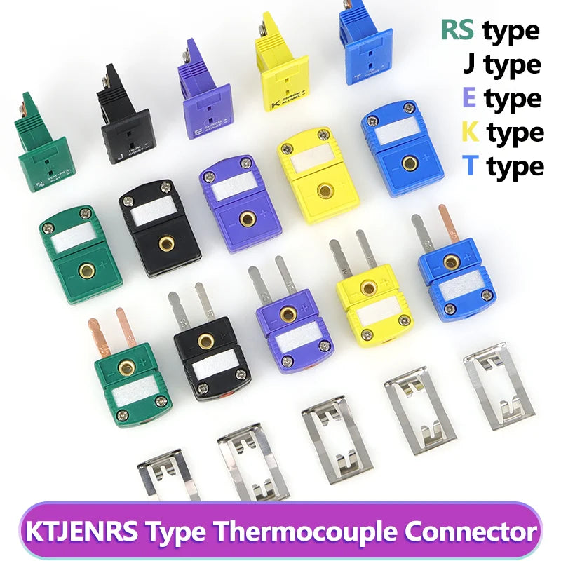 K Type Thermocouple Connector T J E N RS Type Mini Male Female Plug Socket Panel Mount Temperature Sensor Adapter 1-50Pcs