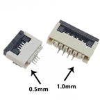 10pcs FPC FFC socket Connector 0.5mm 1mm Pitch Flat Cable Flip bottom connection 4/5/6/8/10/12/14/16/20/22/24/30/34/40/50P