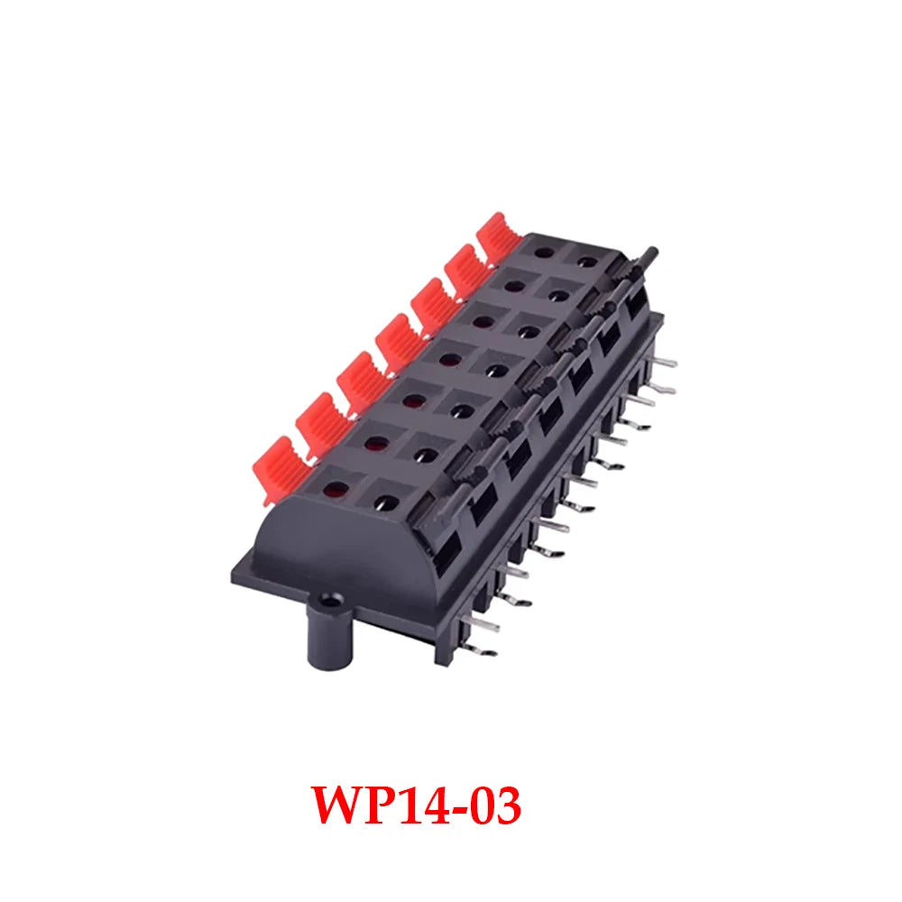 1PCS  Connector Terminal 2P 4P 6P 8P 12P Push In Jack Spring Load Audio Speaker Terminals Breadboard Clips