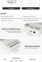 LED Controller Universal Wifi SPI Pixel Dimmer SP530E Addressable Controller PWM RGB RGBW RGBCCT LED Dim 5-24V LED Light
