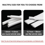 Clear/White 3:1 with Glue Shrinkable Tube 1.6mm ~ 39mm Dual Wall Adhesive Lined Polyolefin Insulated Protect Wire Wrap Sleeving