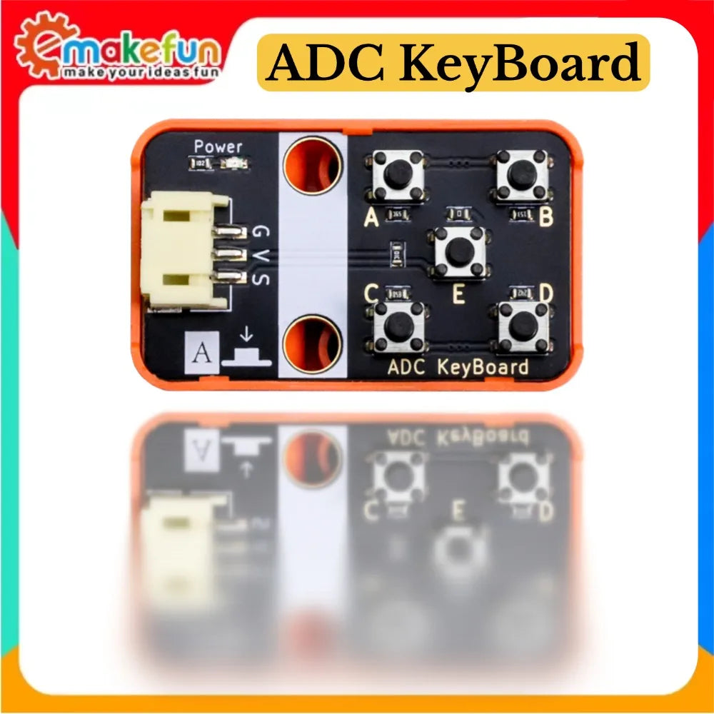 ADC Button Module 5 Keys Single Channel Voltage Divider 3~5V Saves I/O Pins for Arduino ESP32 micro:bit