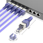 ZoeRax RJ45 CAT8 Cat7 CAT6A Connector Tool-Free, Toolless RJ45 Termination Plug Reusable Shielded for Ethernet Cables 10Gbps POE