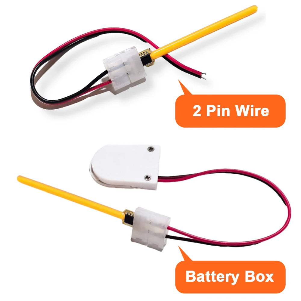 3V Battery Box COB LED Meteor Shower Flexible Filament 40mm 59mm 70mm 1pc Flowing Light for DIY Edison Bulbs Vintage Decoration