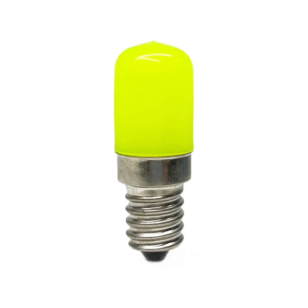 Colorful T18 Mini E14 E12 LED Bulb Refrigerator Light 2W Red Green Blue Yellow Cold / Warm White Lamp AC 85-265V For Freezer