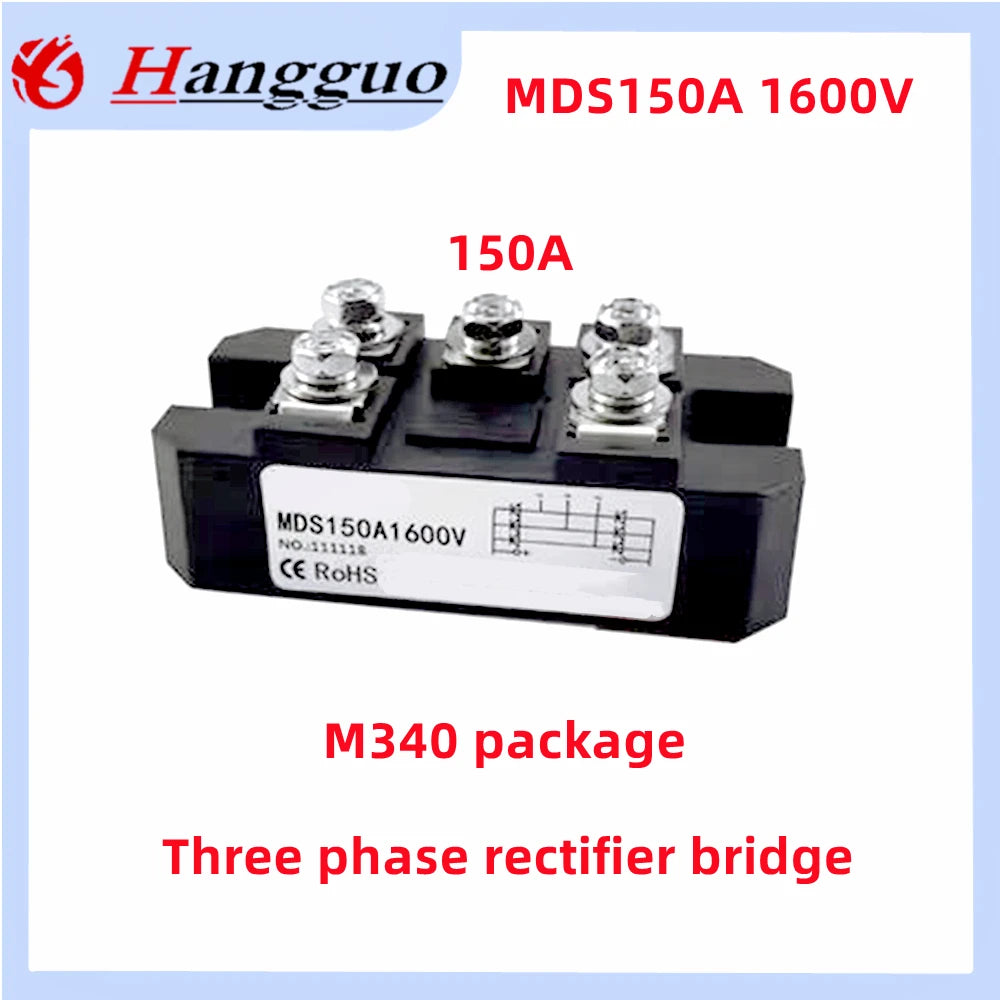 MDS60-16 60A 75A 90A 100A 120A 150A Three-phase Rectifier Module MDS100-16 AC/DC module 60A 1600V 3-Phase Diode Bridge Rectifier