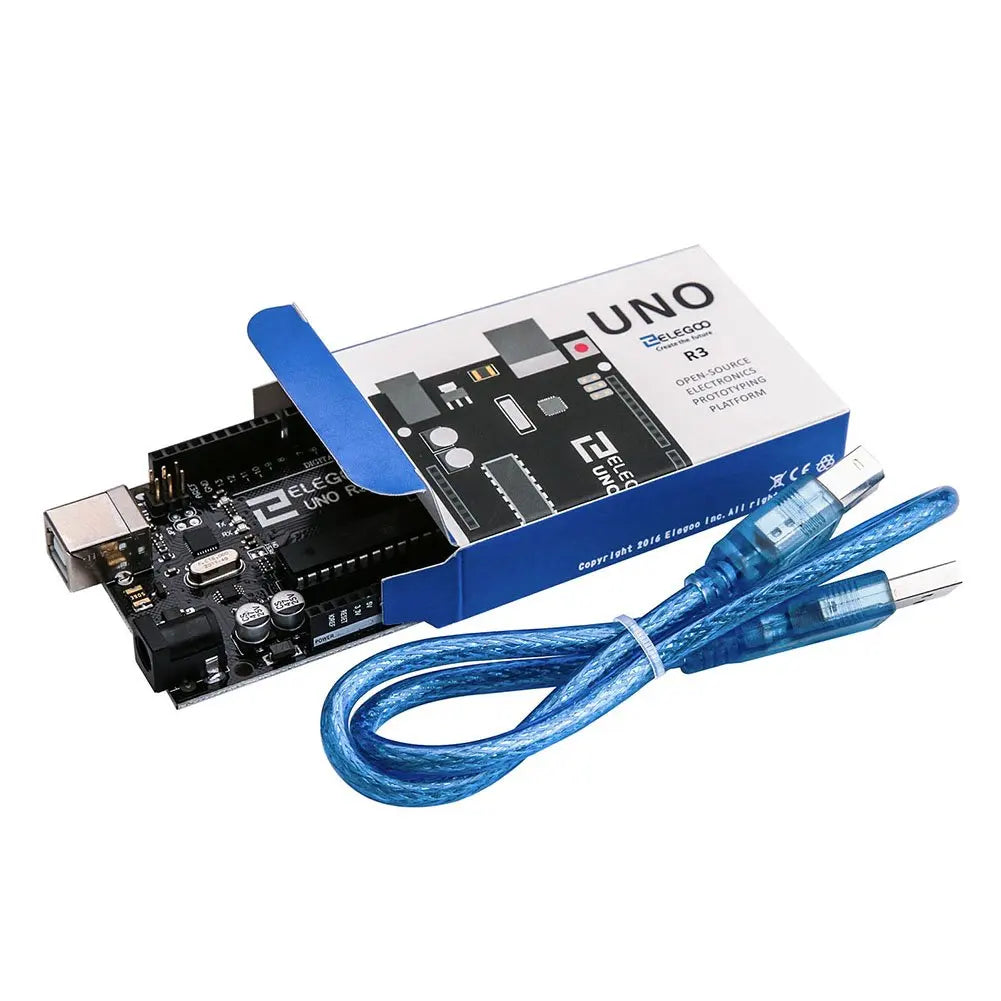ELEGOO UNO R3 Board ATmega328P with USB Cable, Compatible with Arduino® IDE