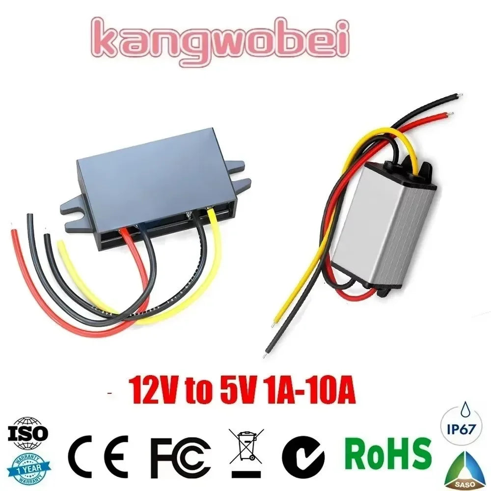 DC 12V 24V to 5V 12V to 5V 1A 3A 5A 8A 10A 5 Volts Voltage Reducer Step-down Module Power Converter Buck Voltage Converter
