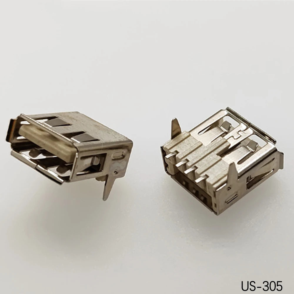 5PCS USB2.0 Female USB Socket Connector 4P USB 2.0 4 Pin Female USB 2.0 Transfers Jack For Laptop Notebook Computer USB Type A/B