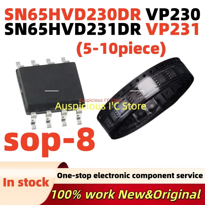 (5-10pcs)100%NEW VP230 VP231 SN65HVD230DR SN65HVD231DR SN65HVD230 SN65HVD231 sop-8