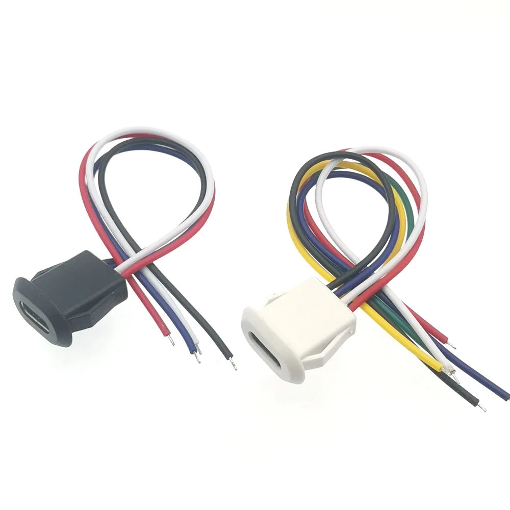 USB-C 2pin 4pin 5pin High Current Charging Socket With Data TYPE-C Female Type C PH2.0 Waterproof Female Connector Jack