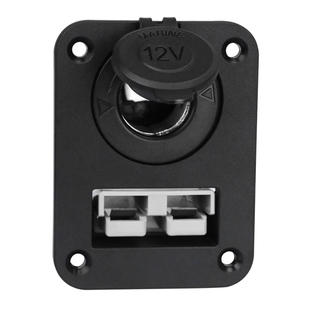 1set 12V Socket Panel For Anderson Plug Flush Mount 50a Mounting Bracket Panel Cover For Caravan Socket Adapter Accessories