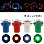 10pcs T5 B8.5d LED Car Interior Lights Instrument Panels Bulbs Low Power 5050 SMD Automobile Dashboard Switch Lamp 12V Luces