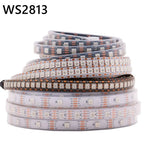 WS2811 WS2812B WS2813 WS2815 5050RGB LED Strip Lights Individually Addressable 30/60/144Pixels/Leds/m Black /White PCB DC5V/12V