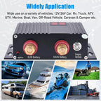 Dual Battery Smart Isolator Switch 150 200 250Amp Dual Control Universal 12V/24V Voltage Sensitive Relay for ATV, UTV, RV, Truck