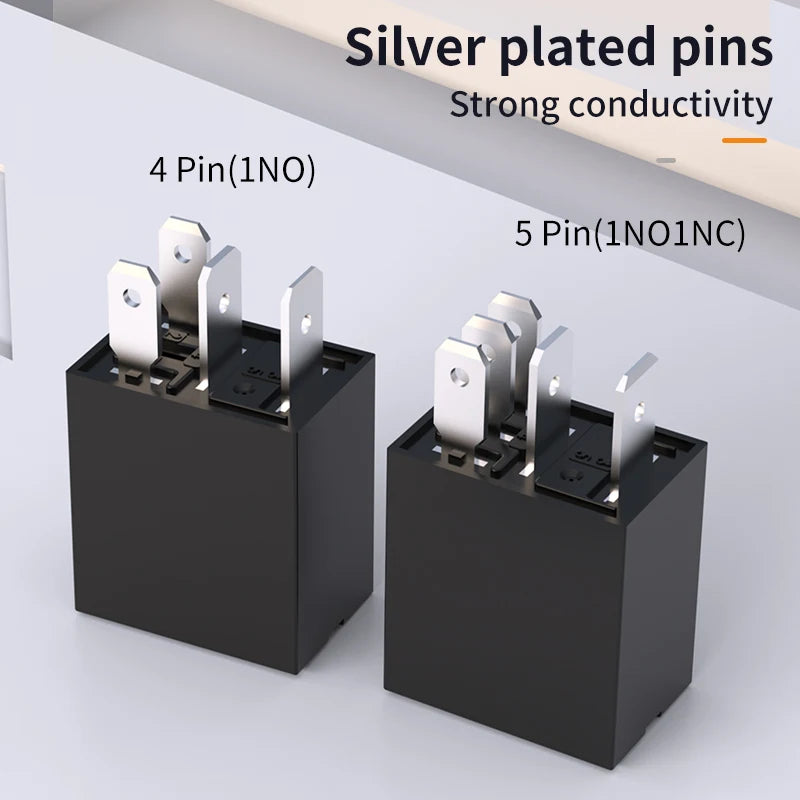 LANBOO Violet relay for Car 12V/24V 30A 4PIN/5PIN 1NO/1NO1NC Car modification parts