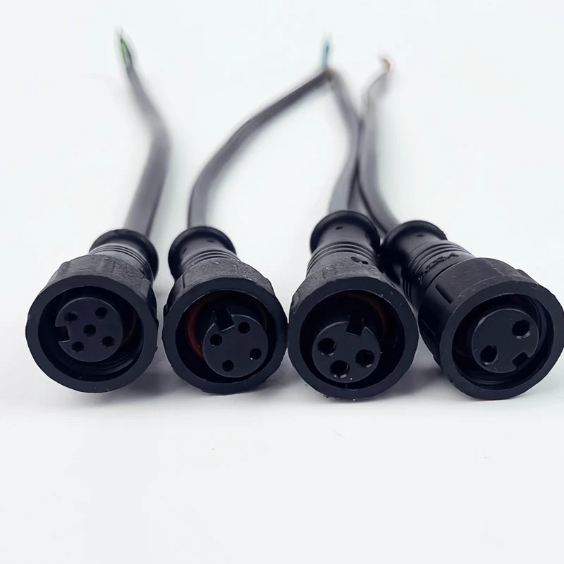 10PCS M12 IP65 Waterproof Aviation Connector Pre-wired Male Female Cable Plug 2P 3P 4P 5Pin Panel Mount Electrical Socket