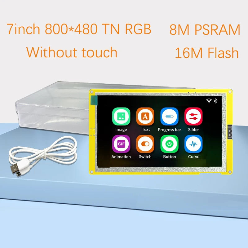 ESP32-S3 HMI 8M PSRAM 16M Flash Arduino LVGL WIFI&Bluetooth 7 " 800*480 Smart Display Screen 7 inch RGB LCD TFT Module