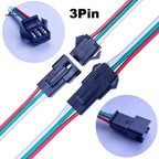 10Pairs JST SM 2P 3P 4P 5P 6Pin Plug Socket Male to Female Wire Connector LED Strips Lamp Driver Connectors Quick Adaptr 22AWG