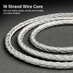 16 Core Silver Plated For iPhone USB C 3.5mm to MMCX IE80 Balanced Cable Connector For Sennheiser Earphone Balance Upgrade Cable